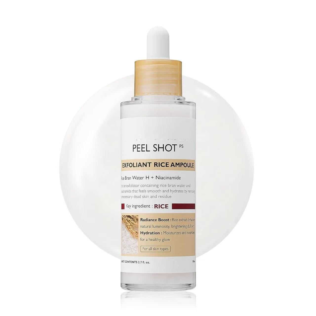 Peel Shot White & Black Rice Peeling Ampoule.