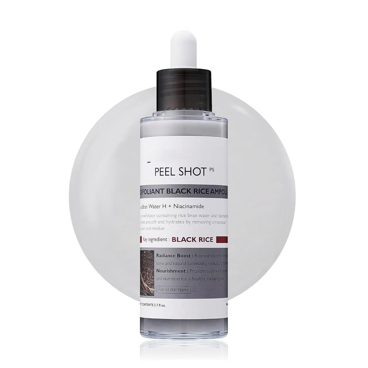 Peel Shot White & Black Rice Peeling Ampoule.